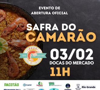 Cerimônia de abertura da safra do camarão 2023 é sexta-feira