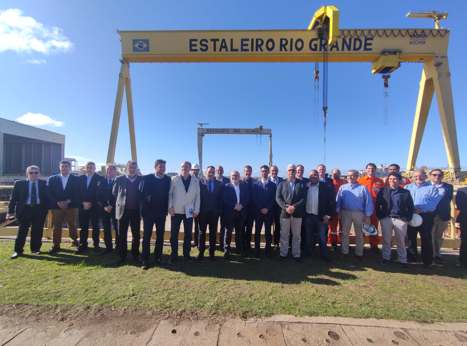 Presidente da Petrobras Jean Paul, esteve em Rio Grande nessa Segunda-feira.