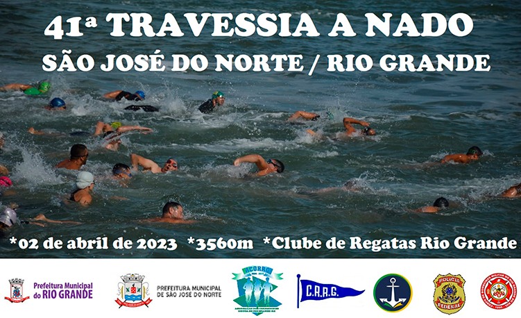 Inscrições para a Travessia a Nado entre Rio Grande e SJN estão abertas até o dia 31 de março